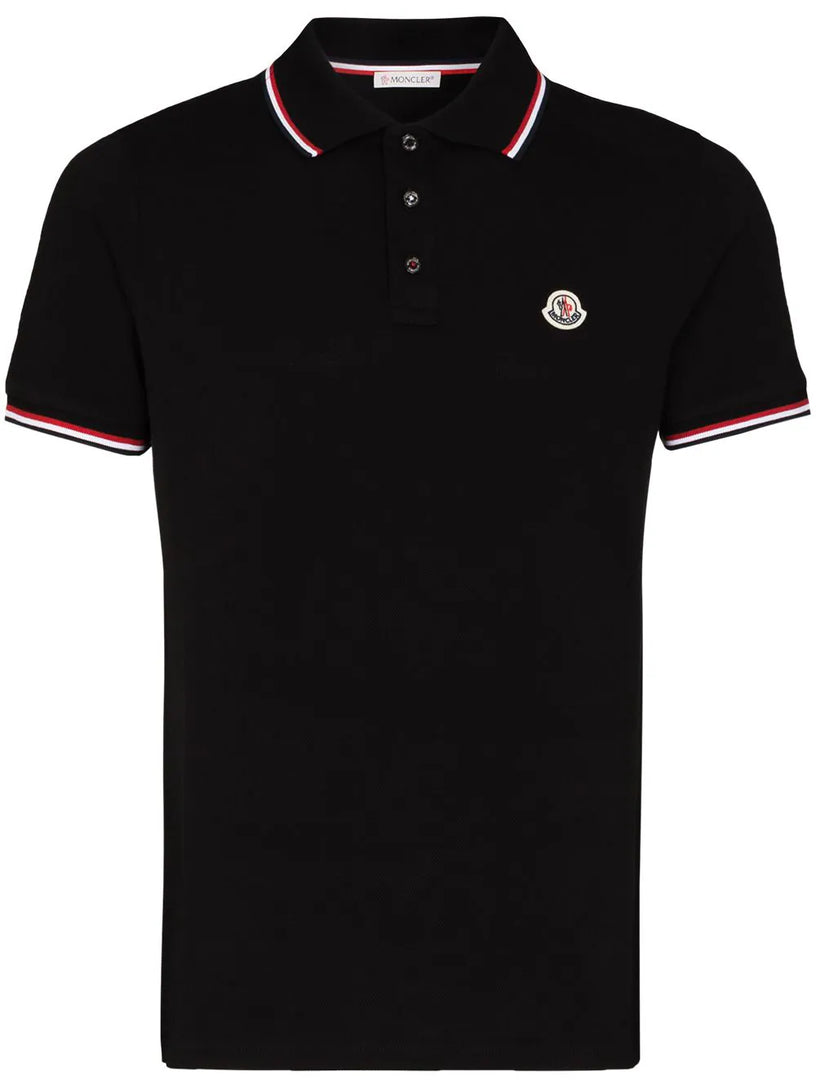 Logo patch polo shirt