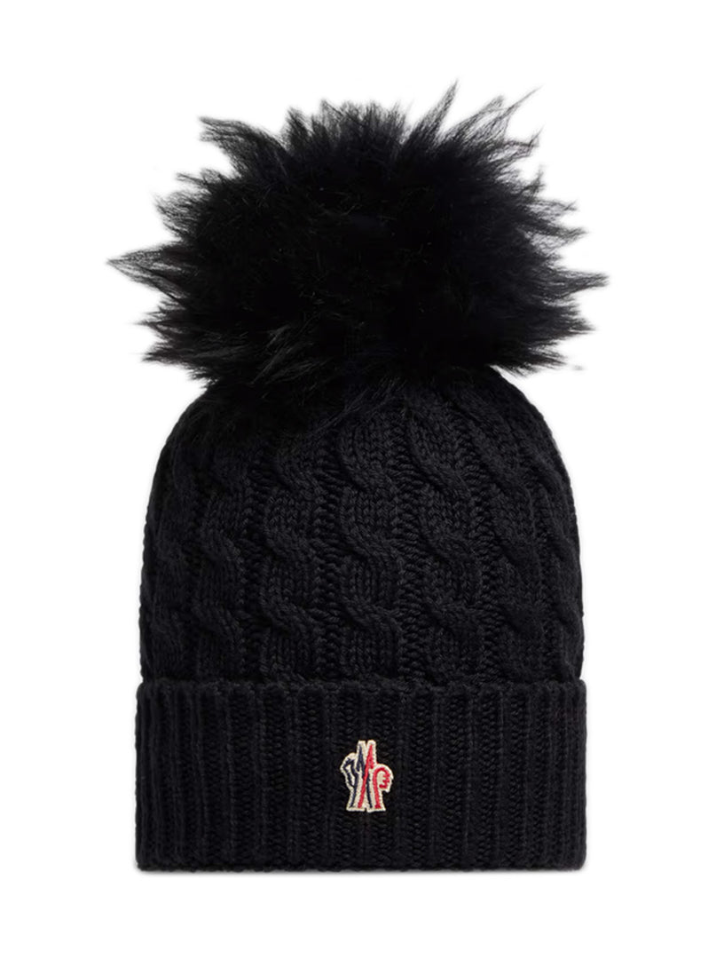 MONCLER Wool hat with pom pom