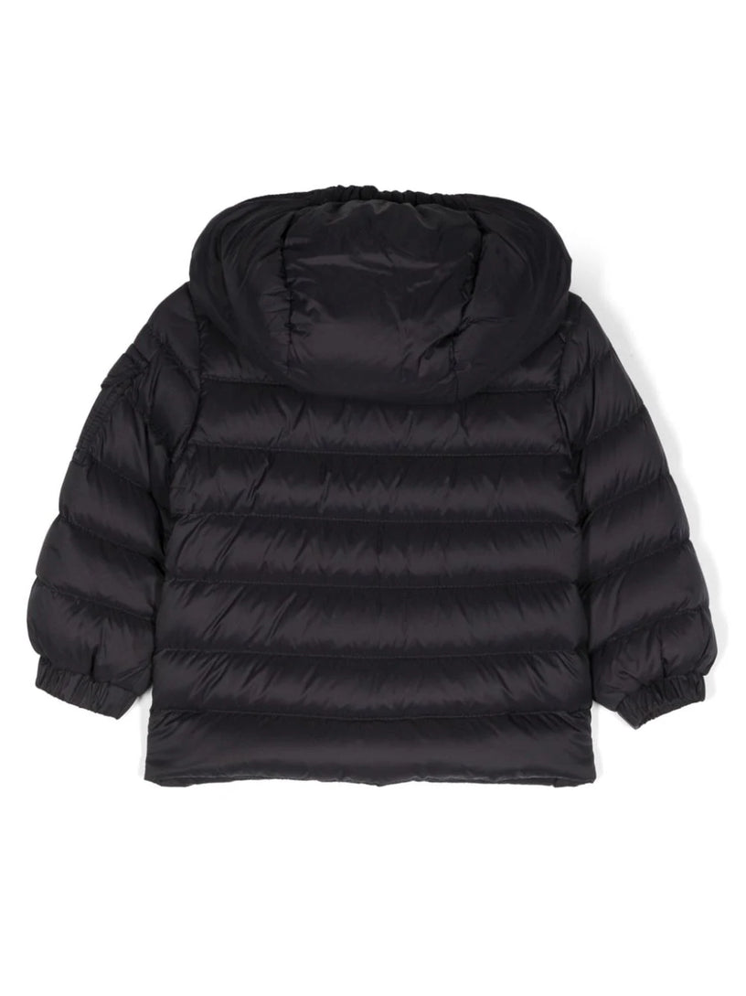 Down jacket with removable hood