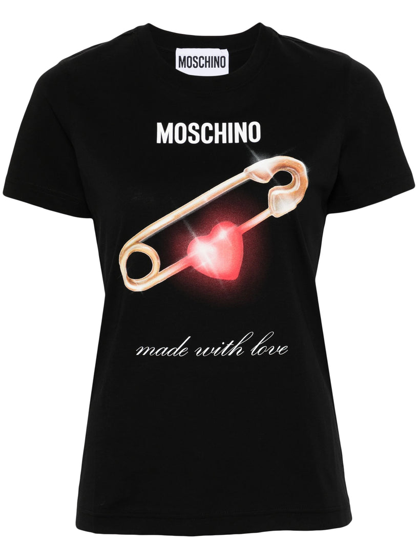 Moschino Heart safety pin t-shirt