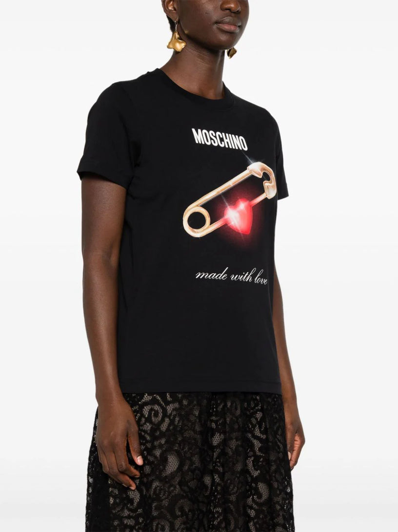 Heart Safety Pin T-shirt