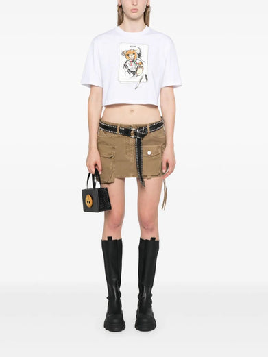 Drawn Teddy Bear cropped t-shirt