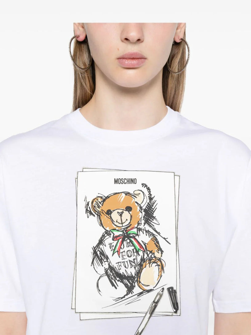 Drawn Teddy Bear cropped t-shirt