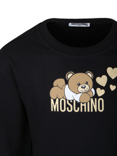 Sweatshirt with rouches and Teddy Bear print