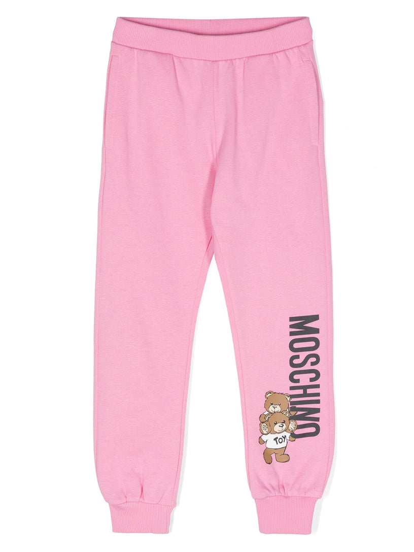 Moschino Kids Teddy bear-print cotton track pants