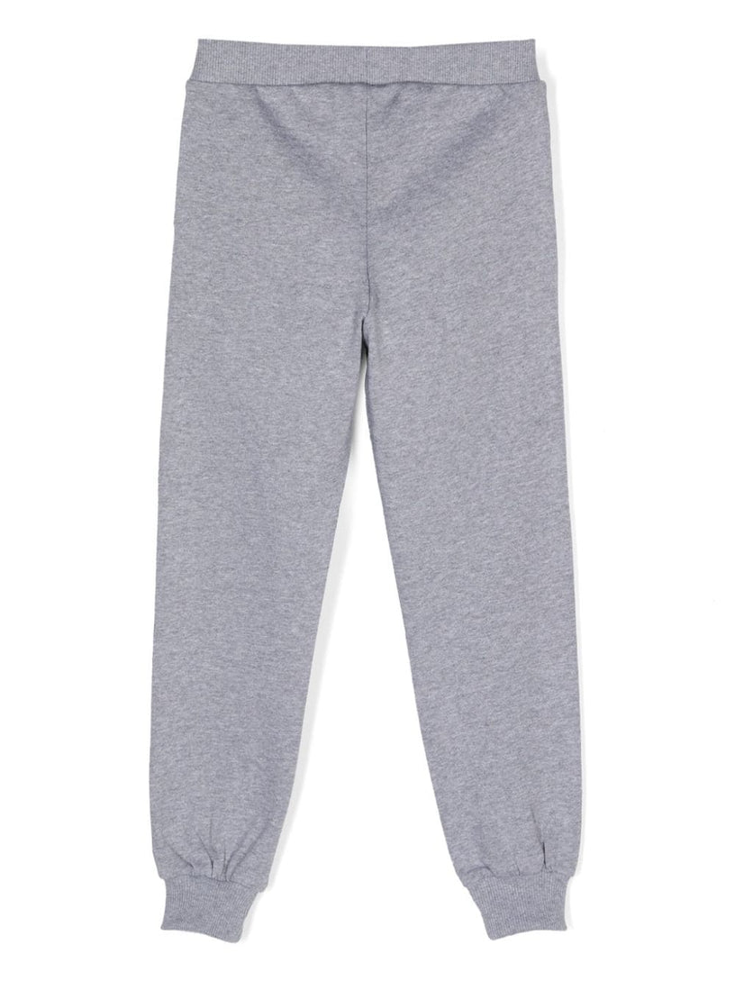 Teddy Bear-print cotton track pants