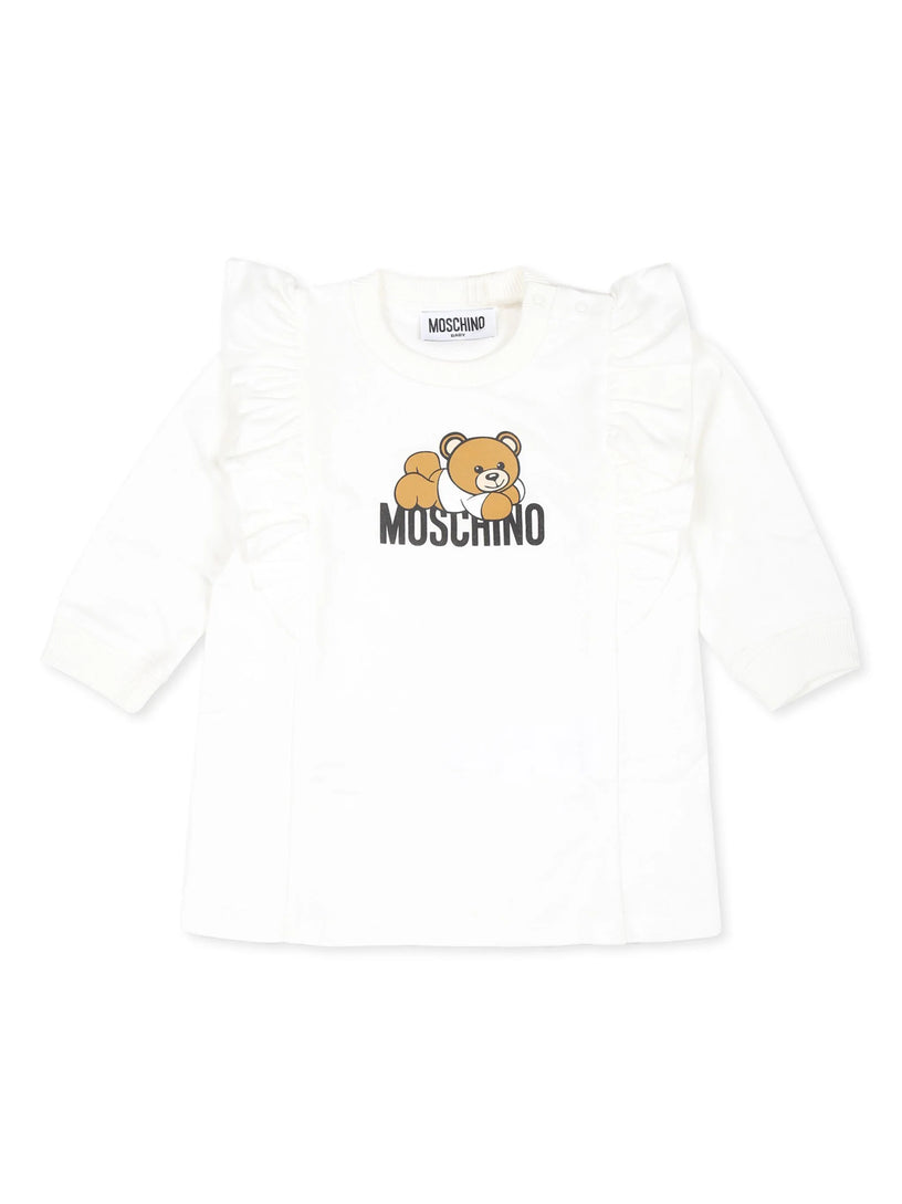 Moschino Kids Short dress with teddy bear print