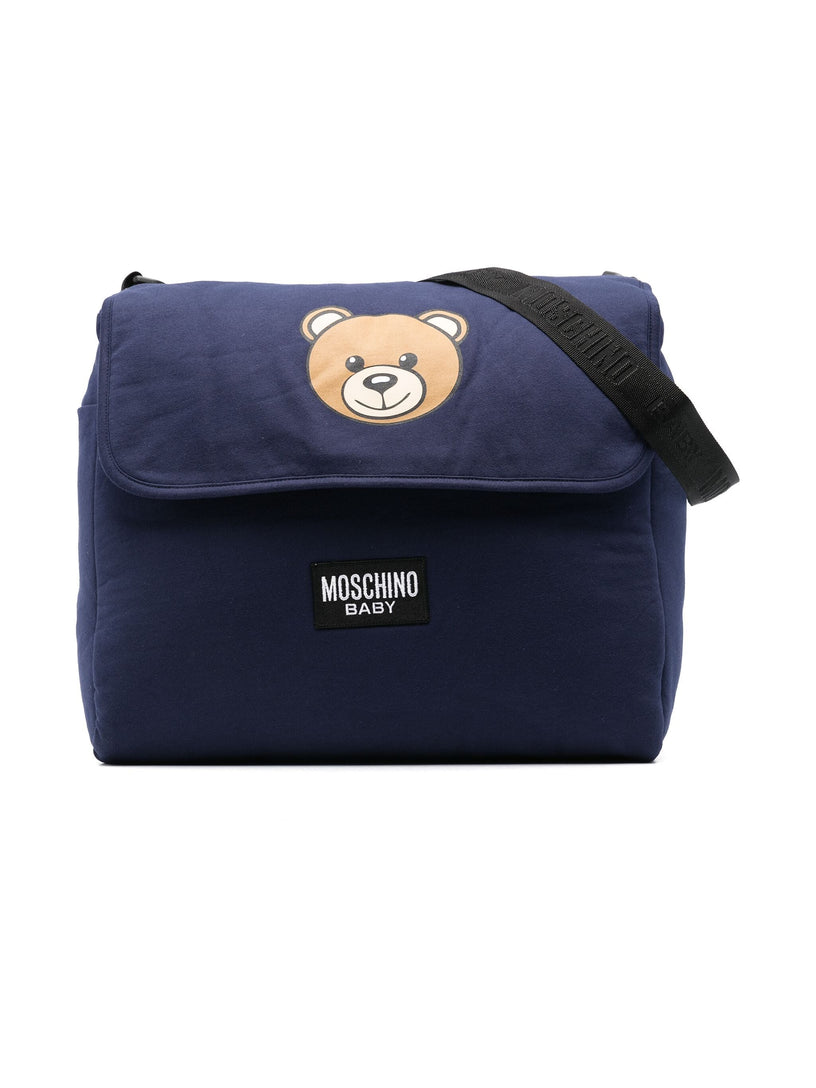 Moschino Kids Changing bag with teddy bear print