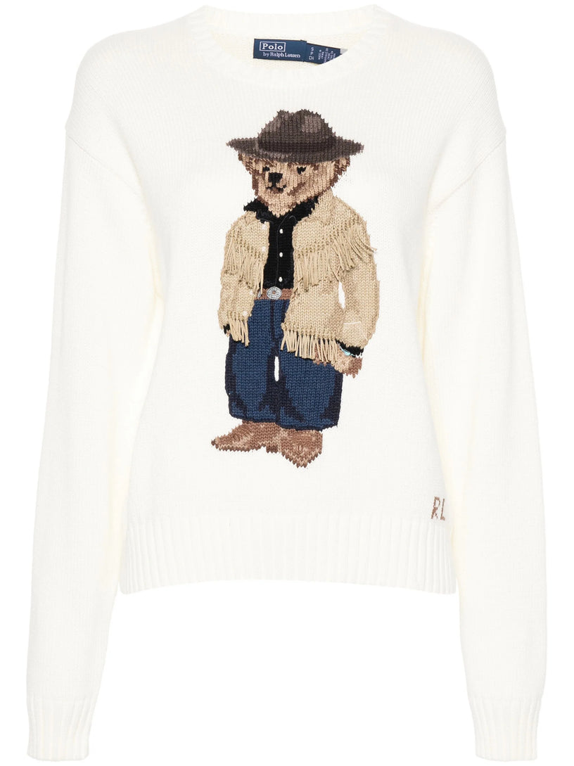 Polo Bear crew-neck cotton sweater