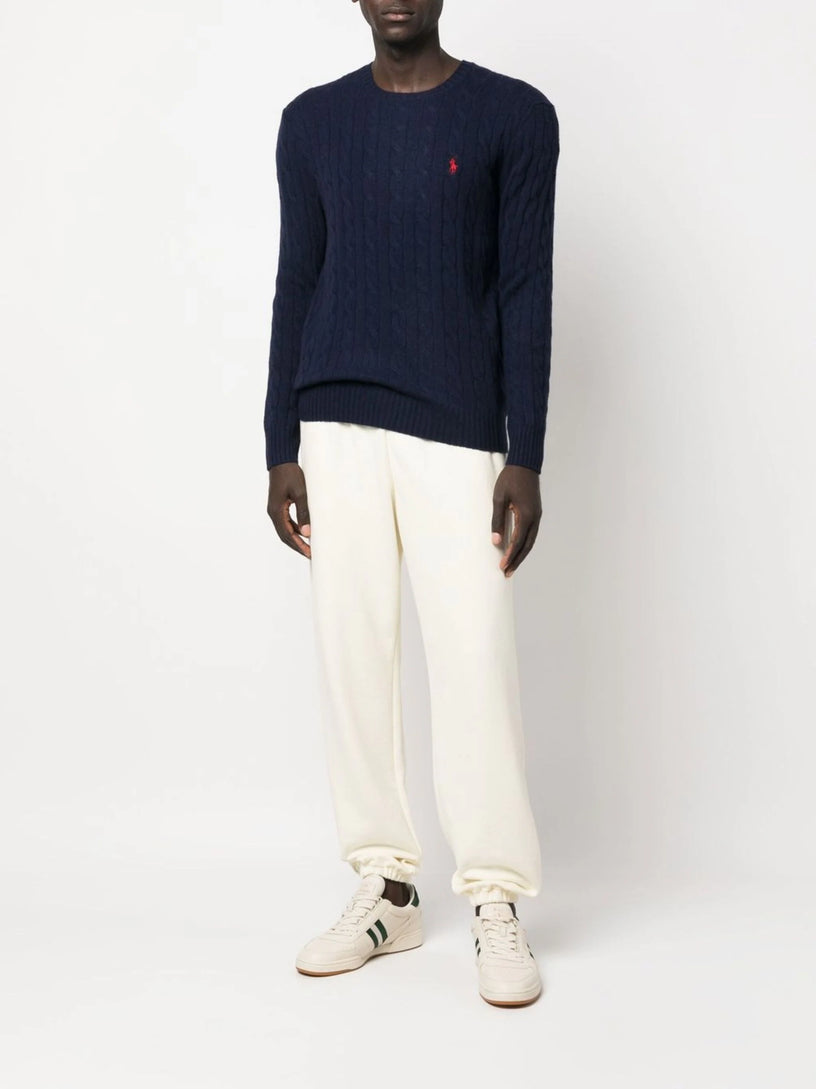 Cable wool and cashmere sweater