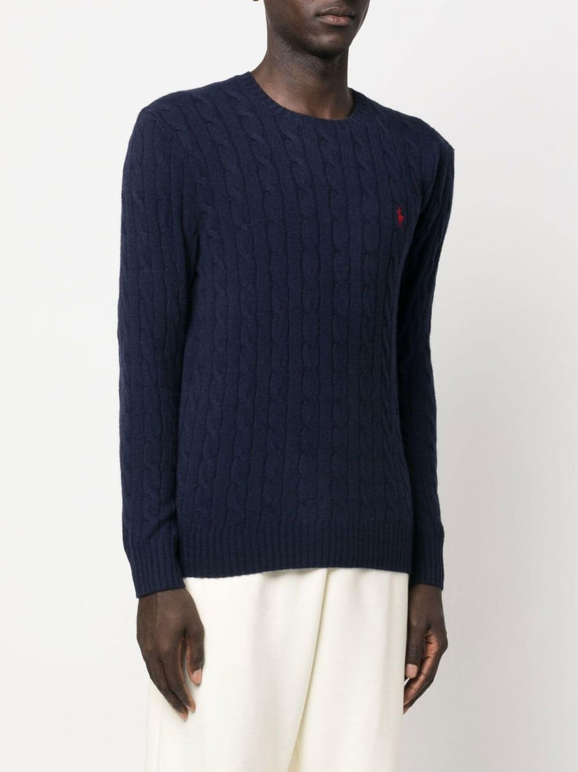 Cable wool and cashmere sweater