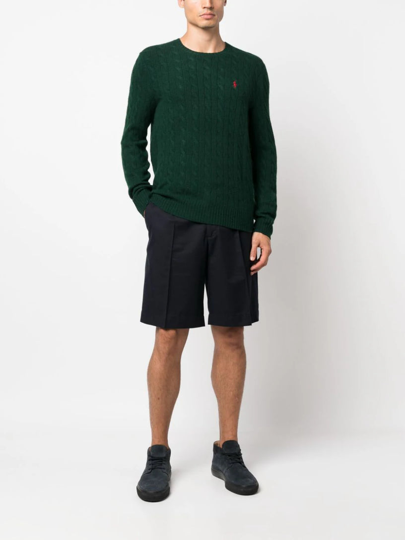 Cable wool and cashmere sweater