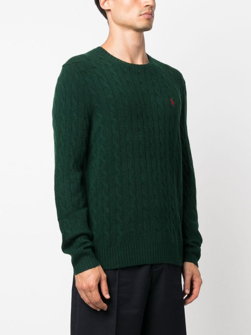 Cable wool and cashmere sweater