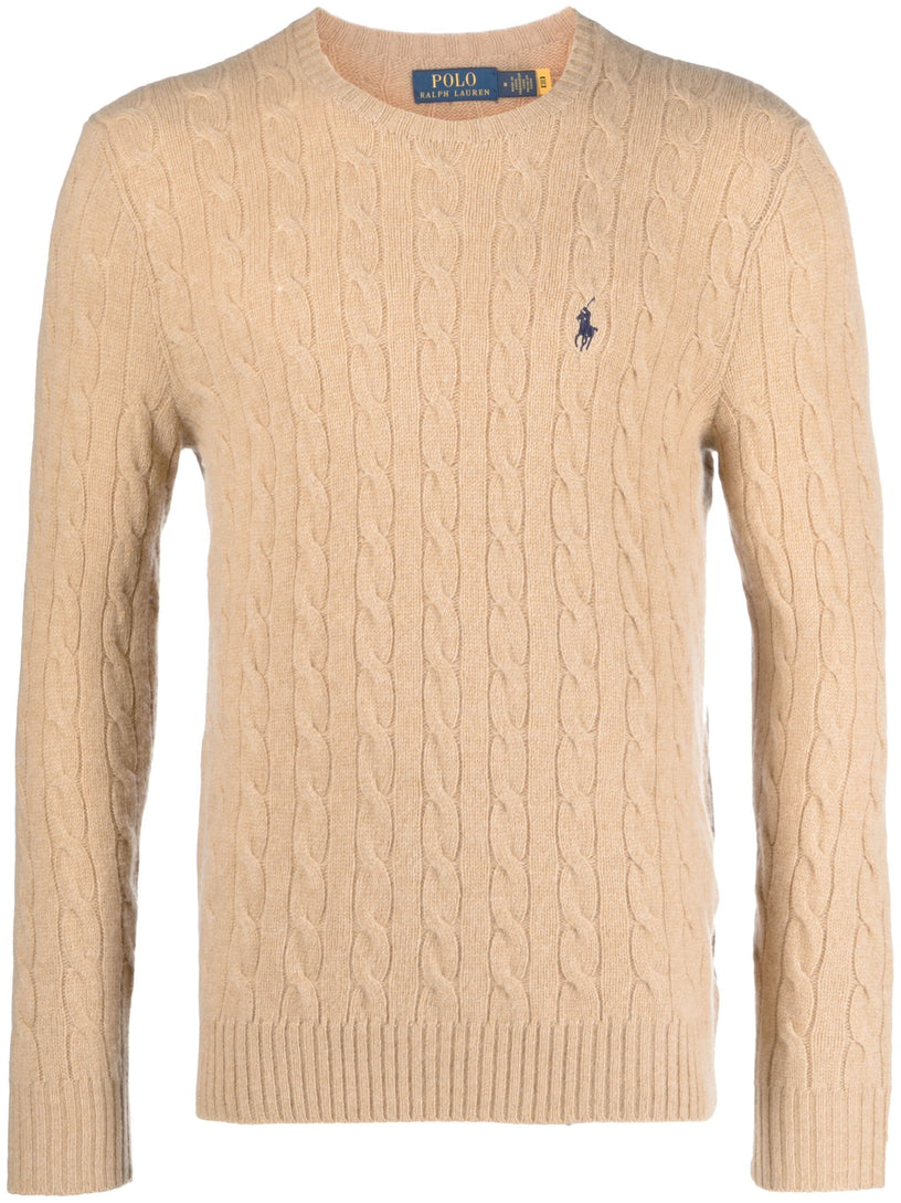 Cable wool and cashmere sweater