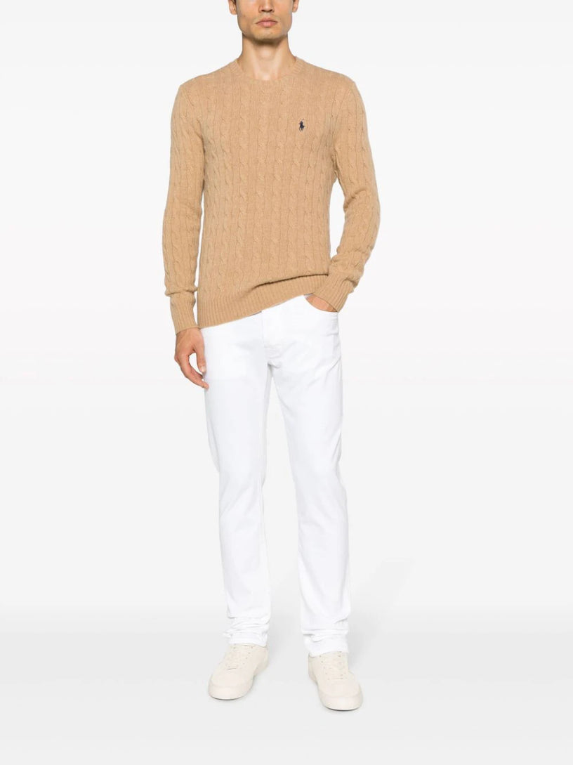 Cable wool and cashmere sweater