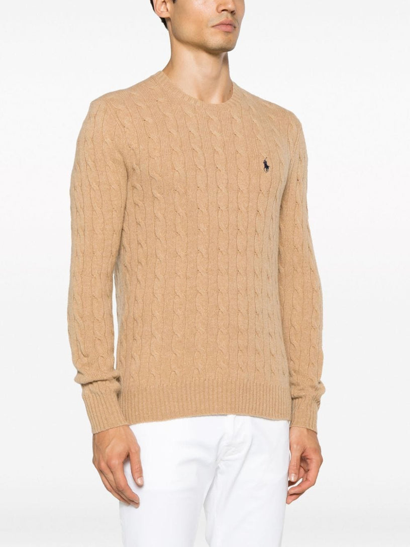 Cable wool and cashmere sweater