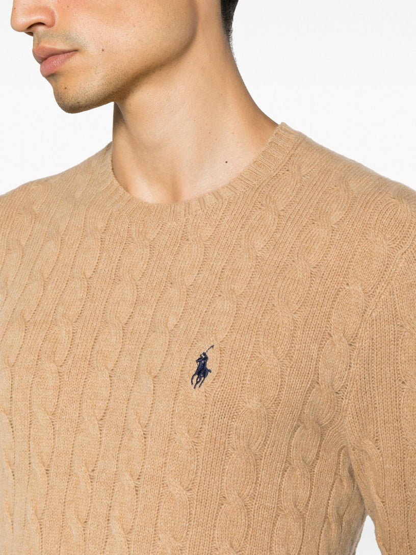 Cable wool and cashmere sweater