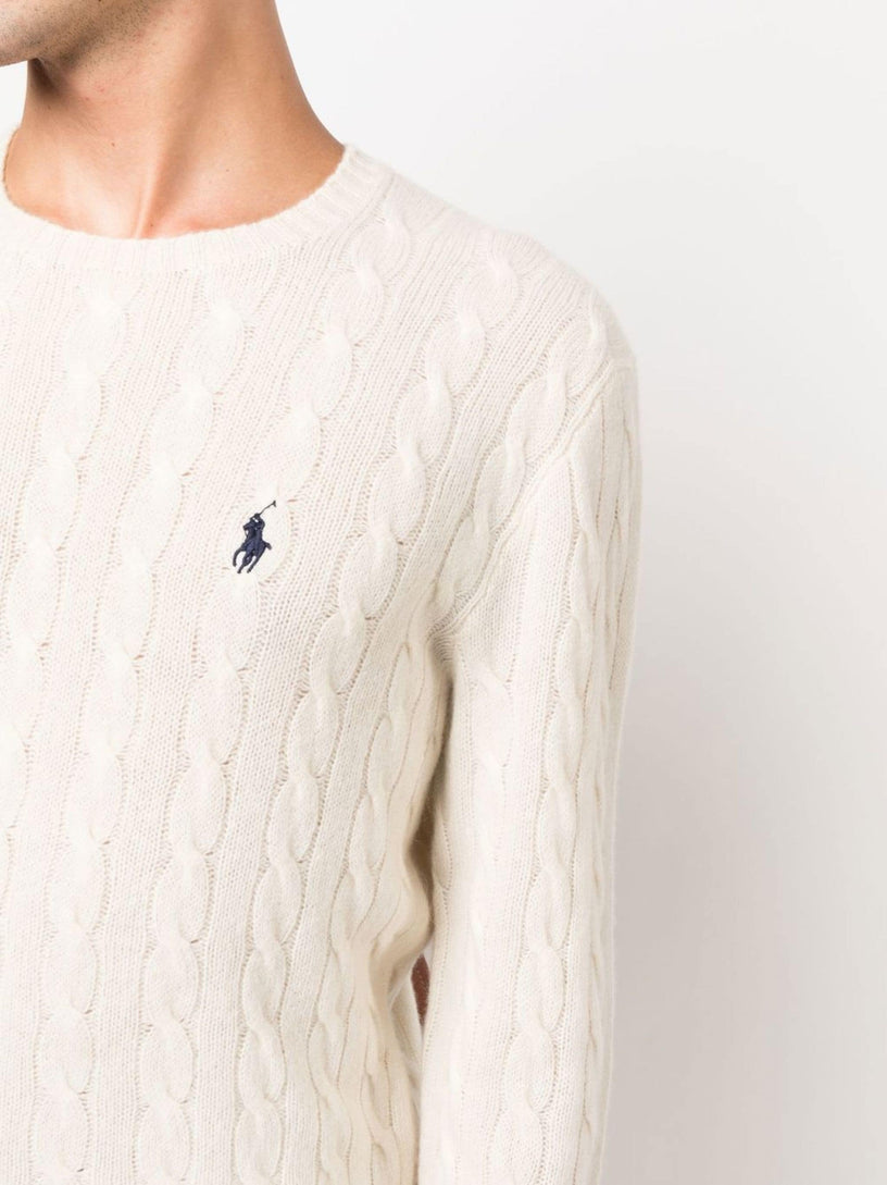 Cable wool and cashmere sweater