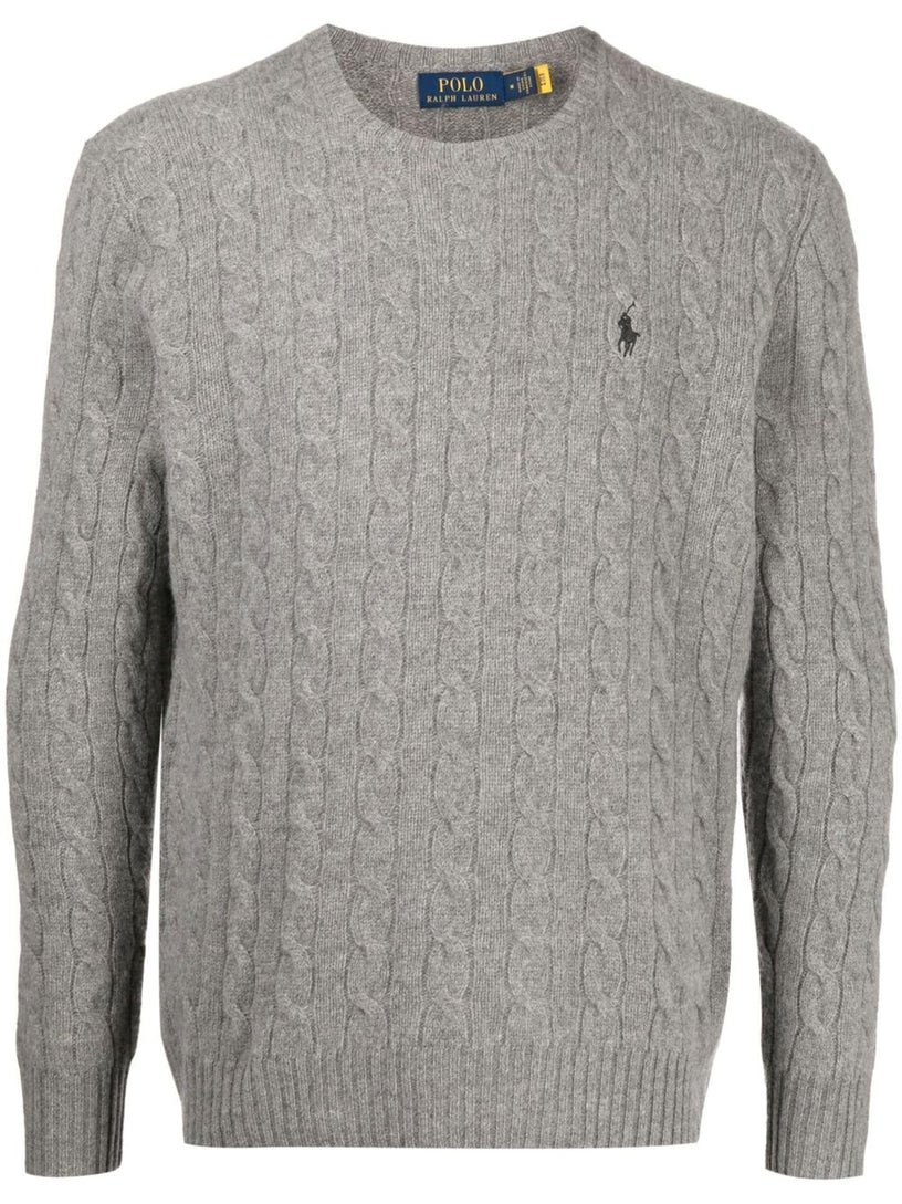 Cable wool and cashmere sweater