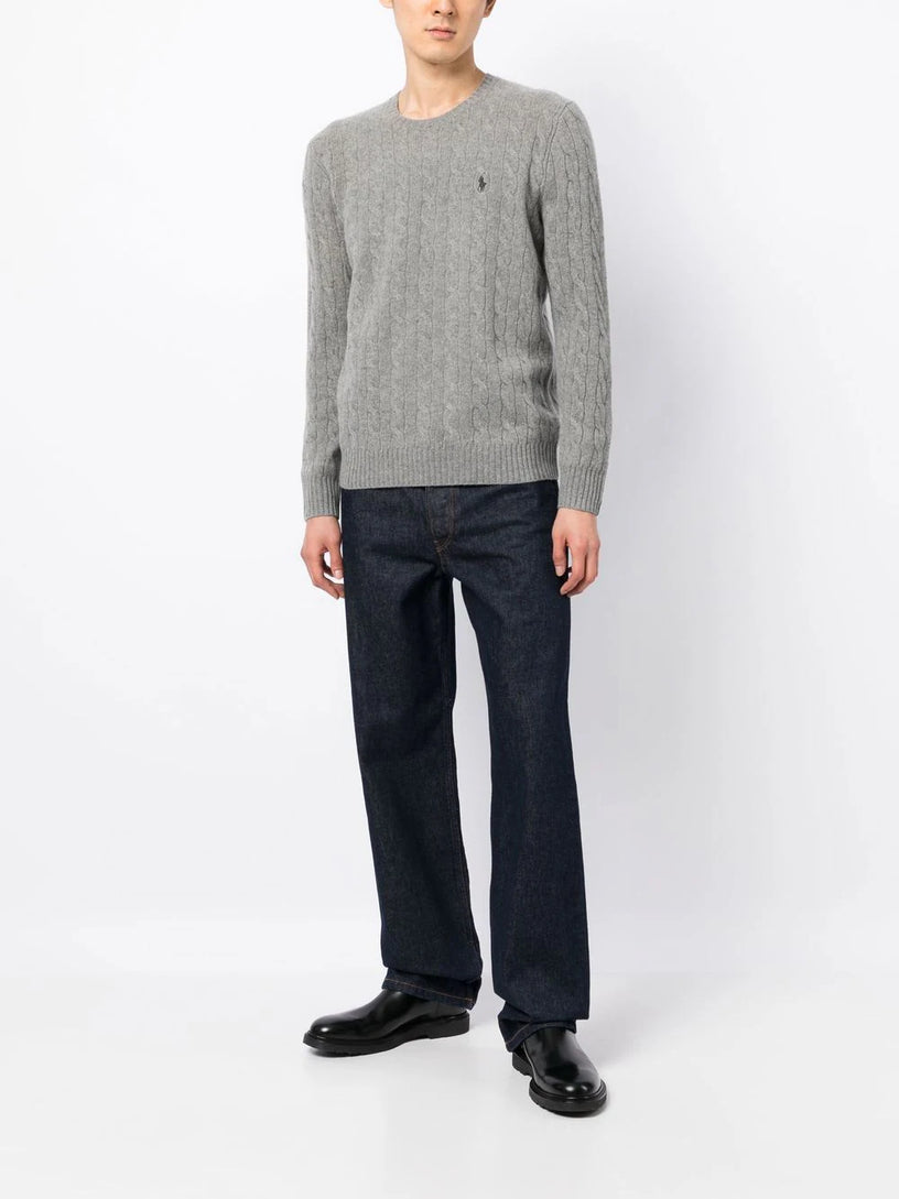 Cable wool and cashmere sweater