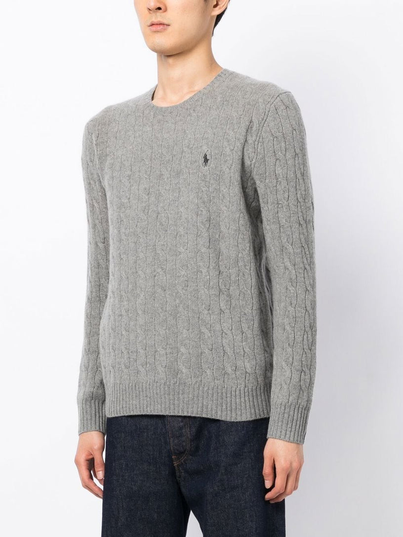 Cable wool and cashmere sweater