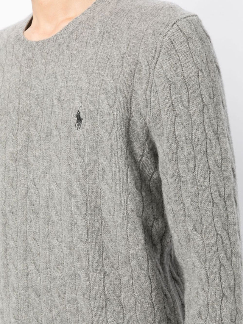 Cable wool and cashmere sweater