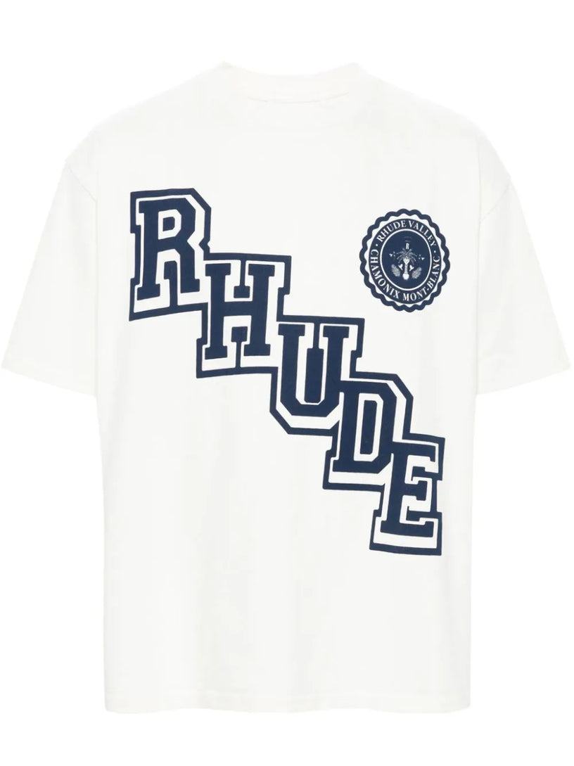 Rhude collegiate crest t-shirt