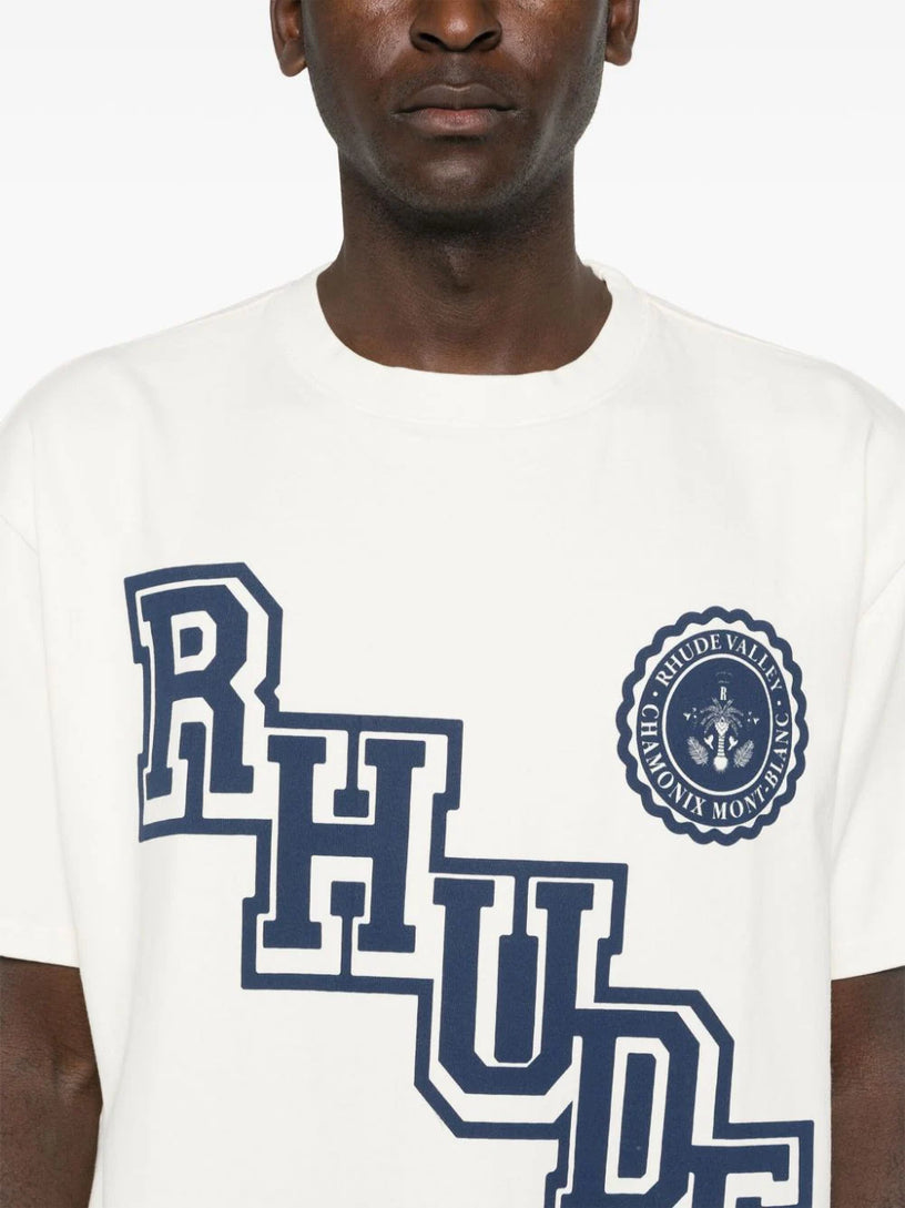 Rhude collegiate crest t-shirt