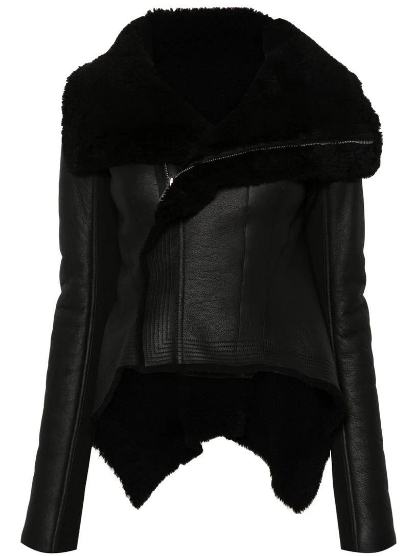 RICK OWENS Naska biker in merino shearling