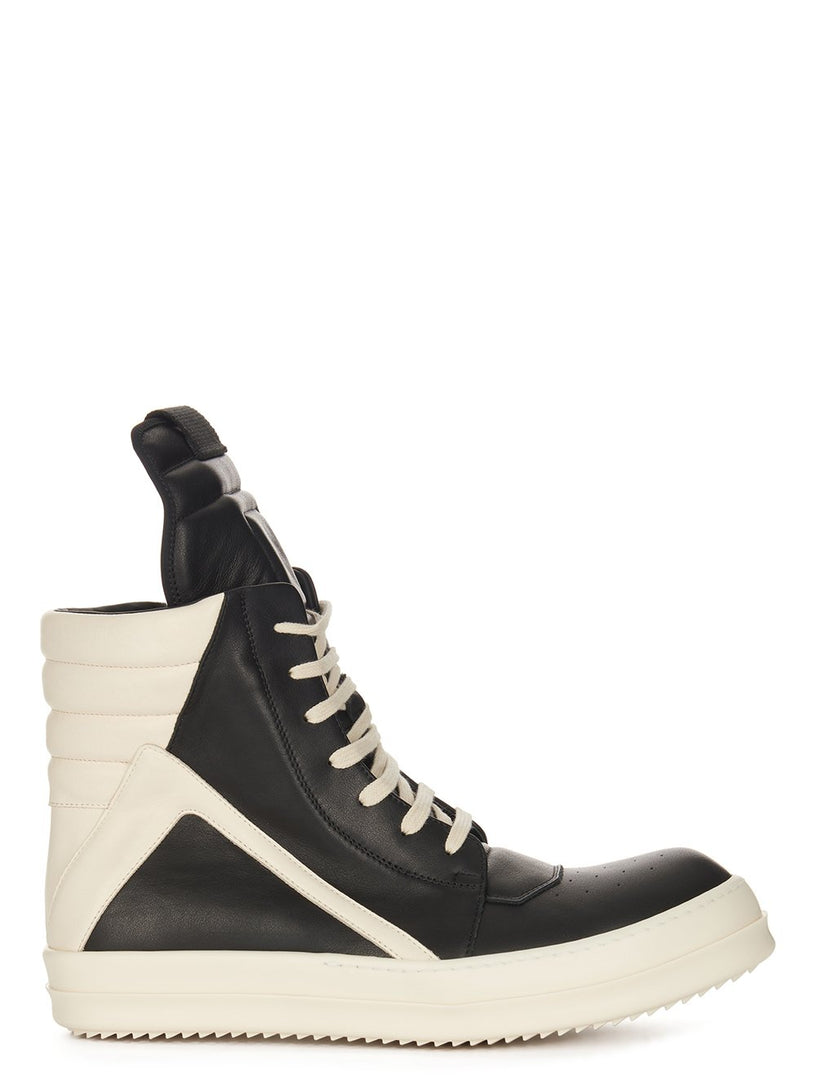 RICK OWENS Geobasket in black/milk calf leather