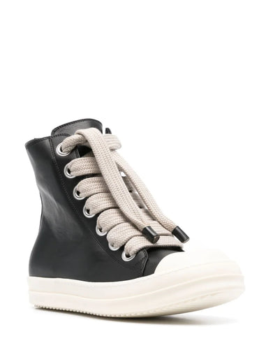 Jumbolaced sneakers in black/pearl/milk grain calf leather