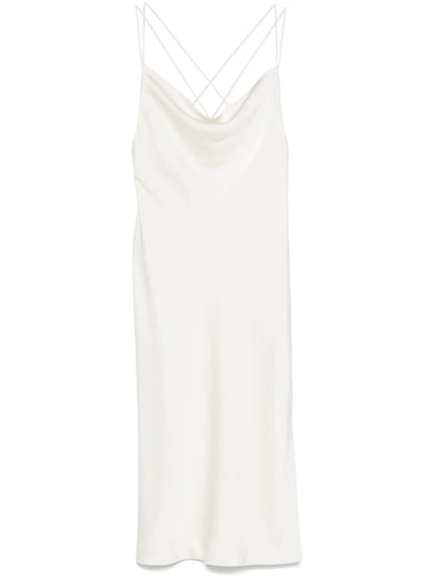 Satin midi slip dress