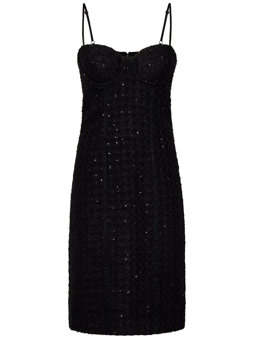 ROTATE Boucle midi dress