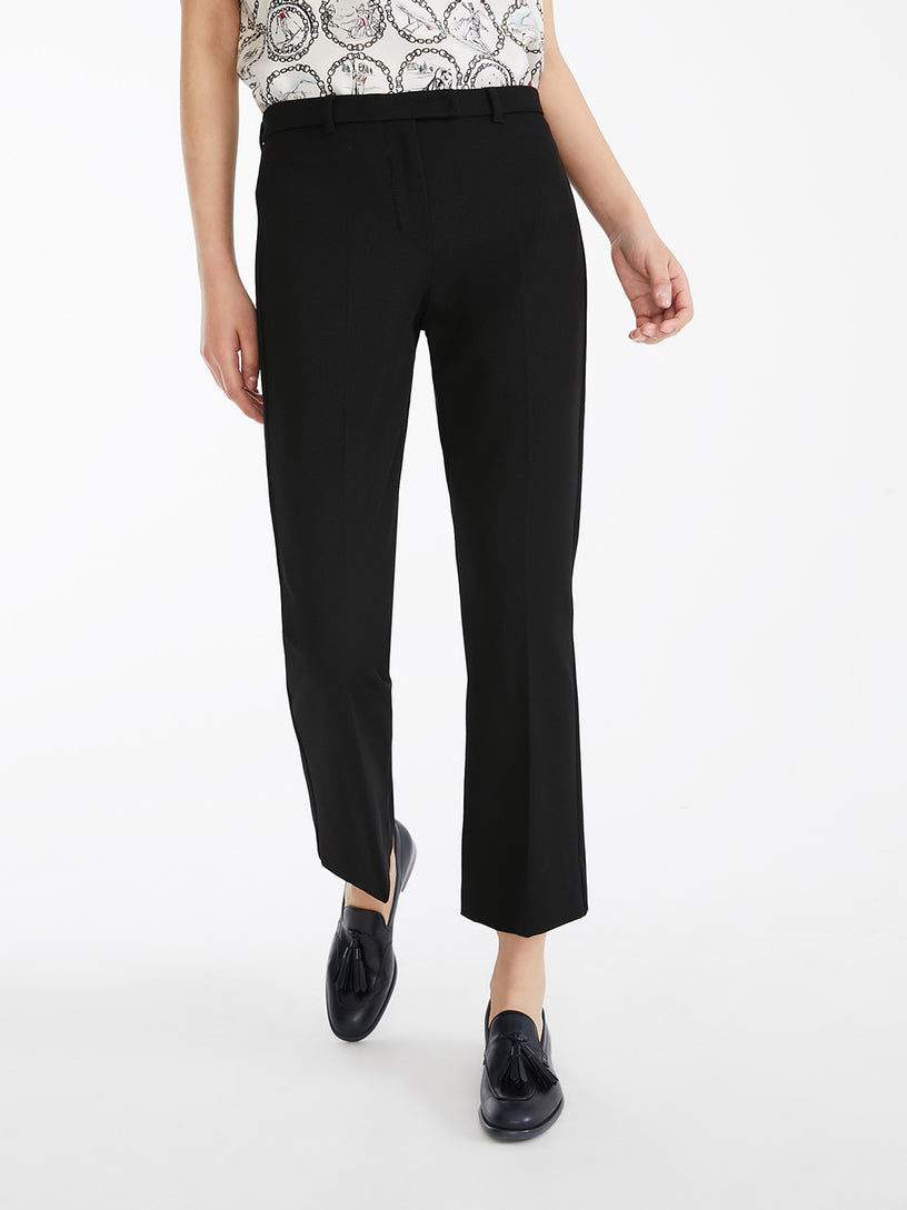 Stretch cotton blend trousers