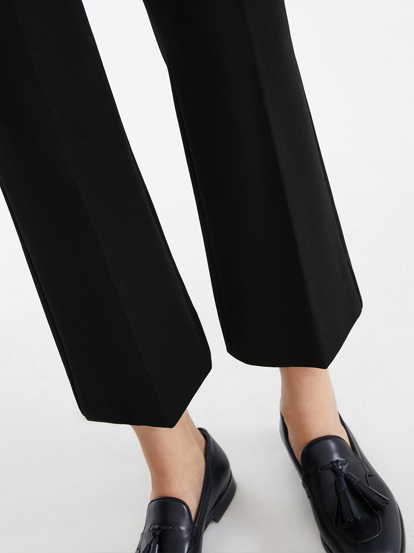 Stretch cotton blend trousers