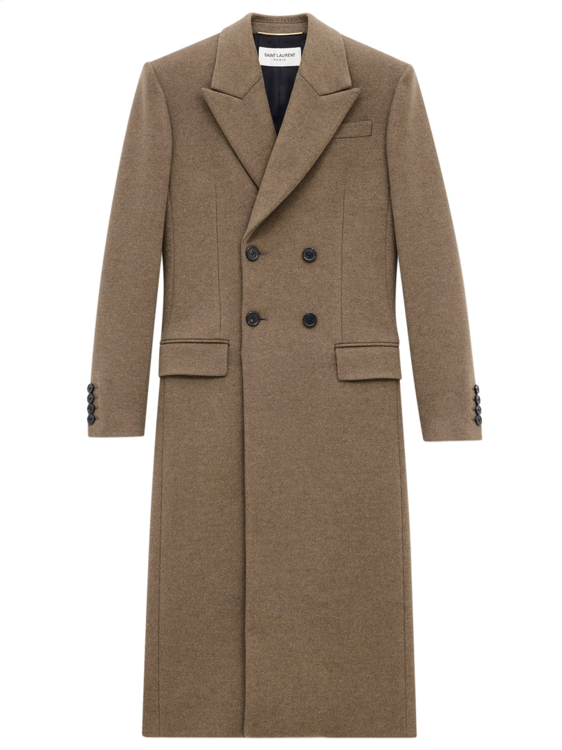 Long coat in cashmere and wool felt