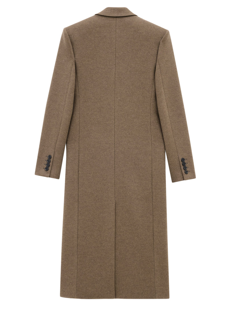 Long coat in cashmere and wool felt