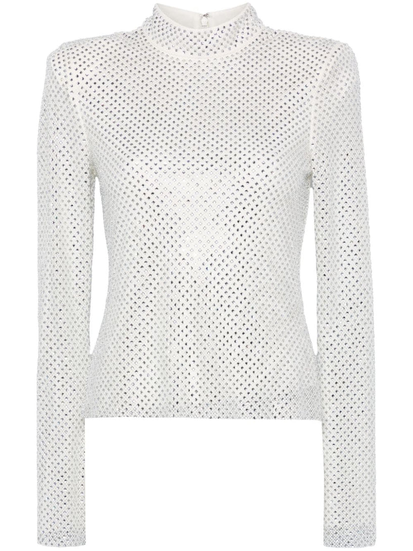 Rhinestone fishnet top