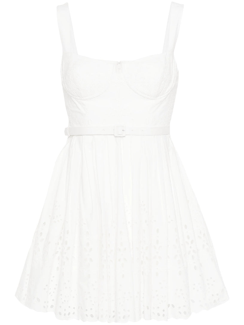 SELF PORTRAIT Broderie mini dress