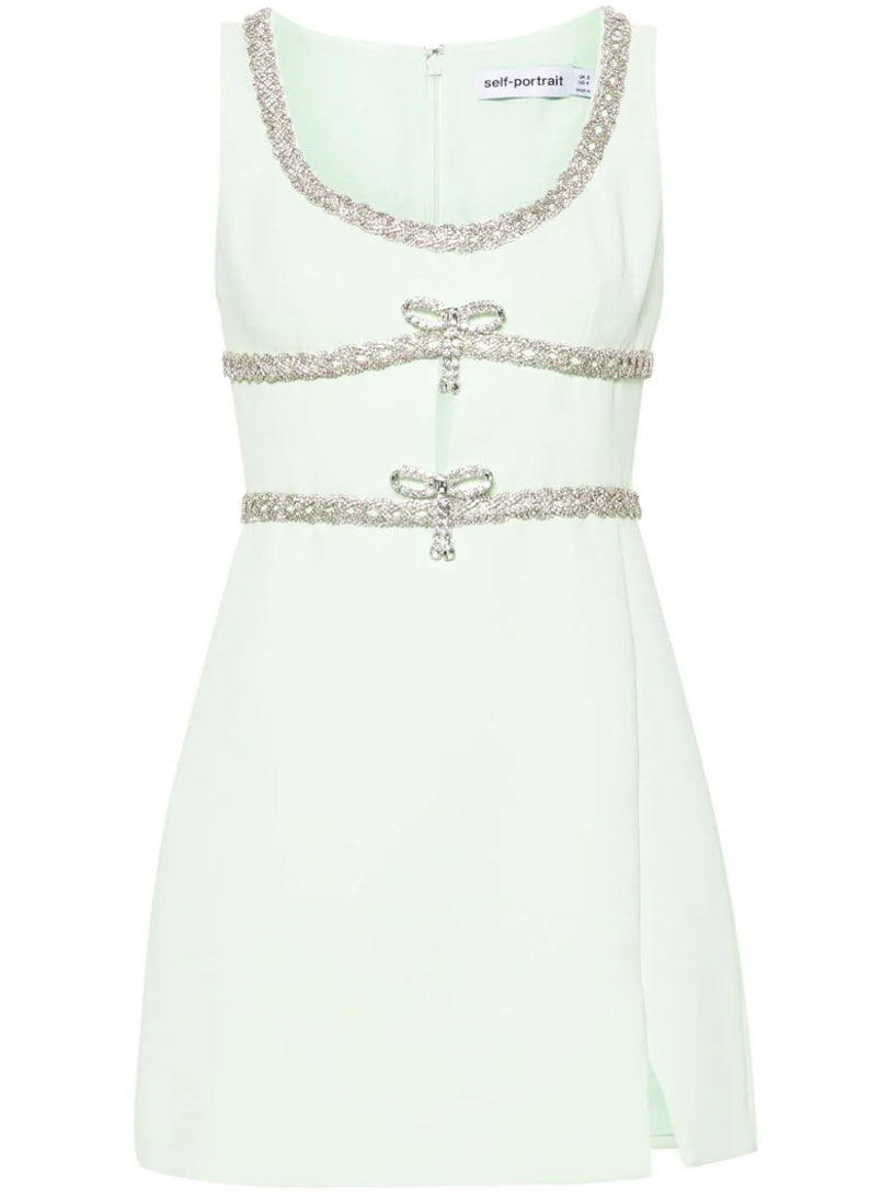 Diamante Bow Mini Dress