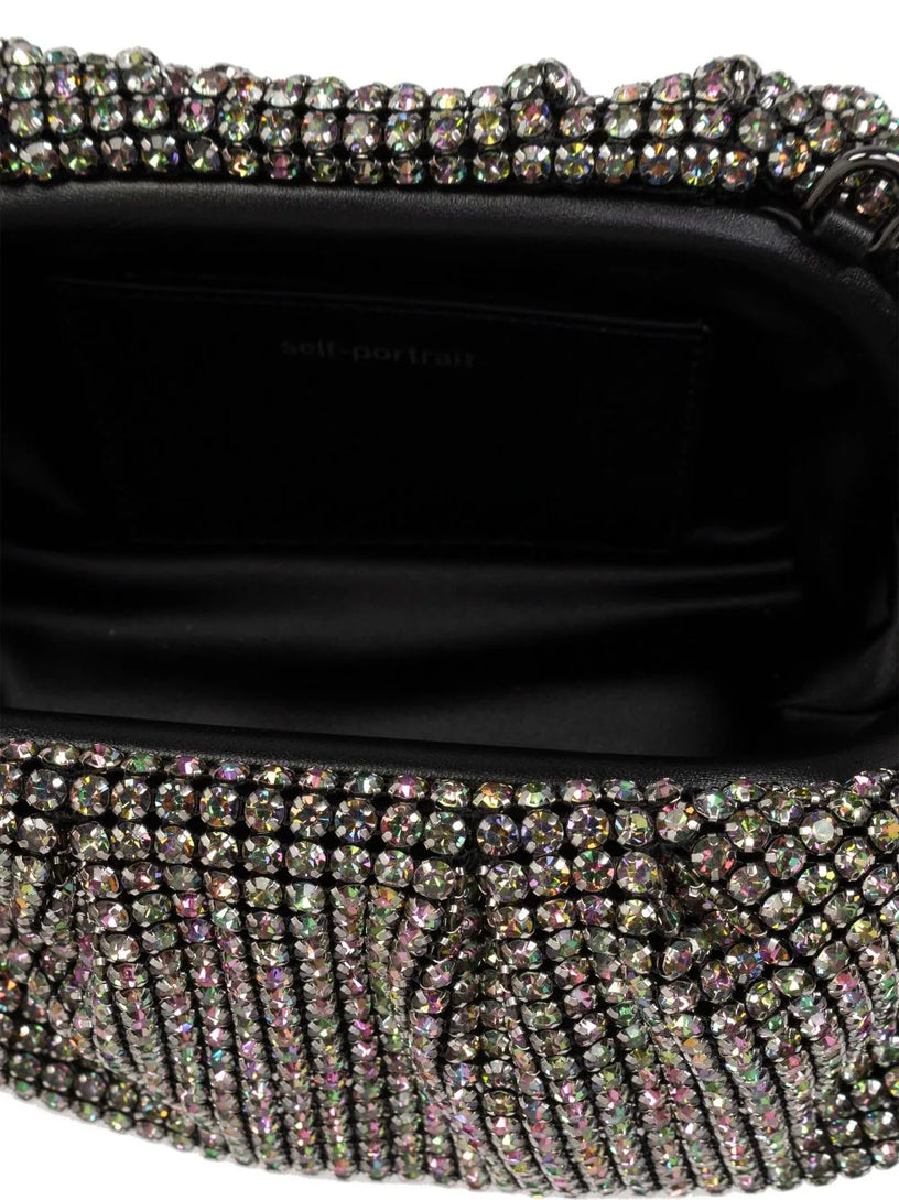 Multi Rhinestone Chainmail clutch bag