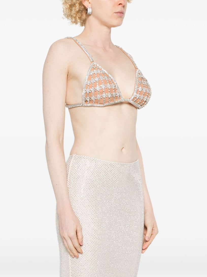 Silver chainmail bralette