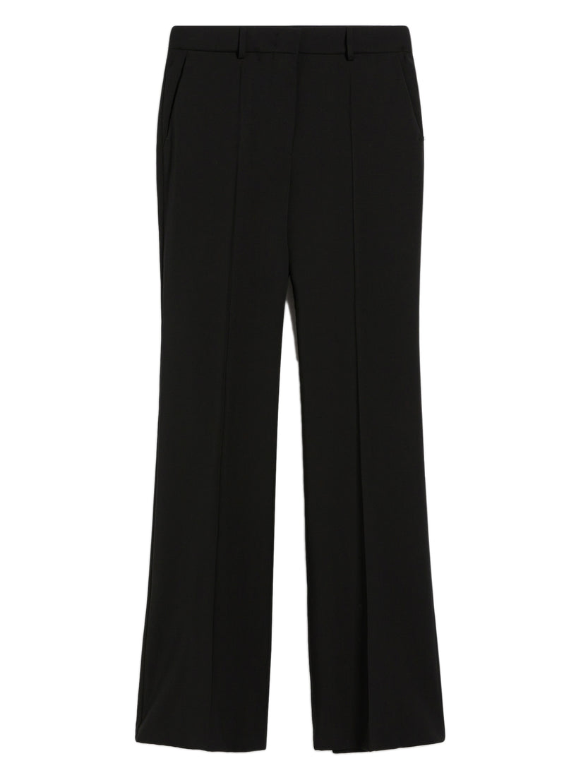 Flared trousers in stretch wool