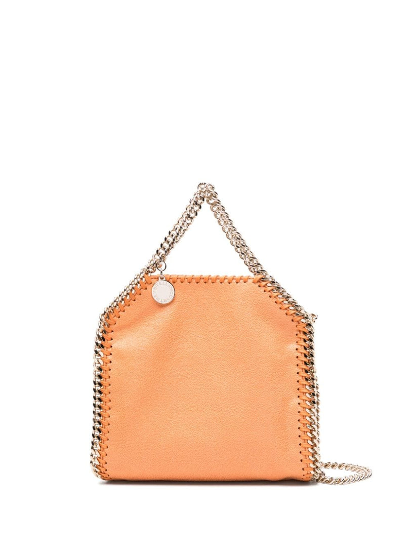 Tiny tote bag with gold chain