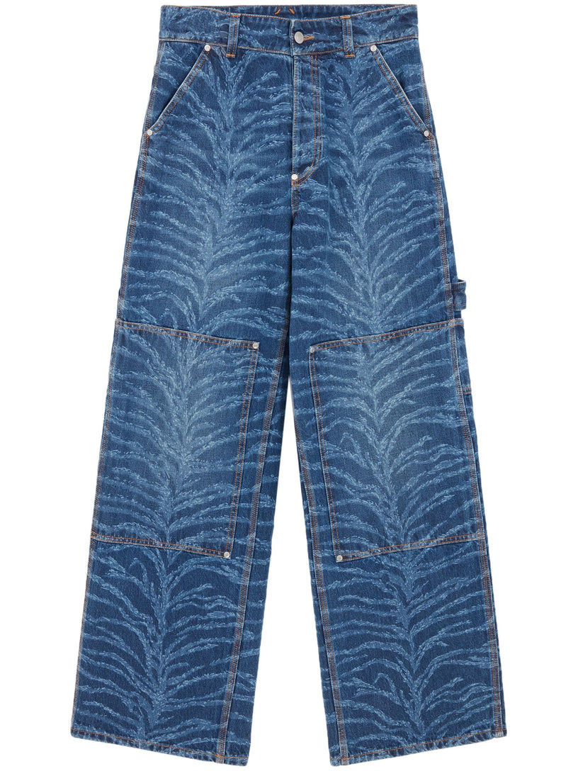 STELLA McCARTNEY Tiger pattern cargo jeans