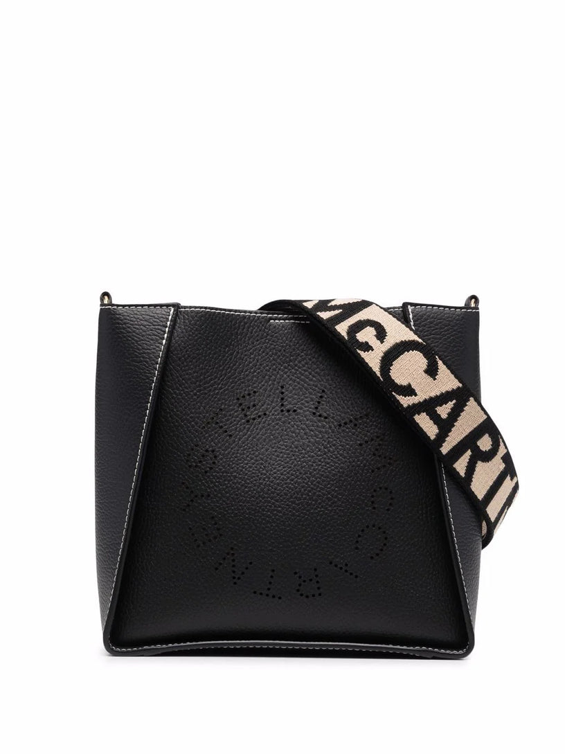 STELLA McCARTNEY Shoulder bag in knurled alter mat logo