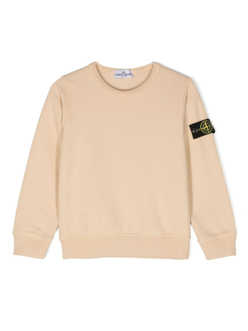 STONE ISLAND Kids Compass-badge cotton sweatshirt