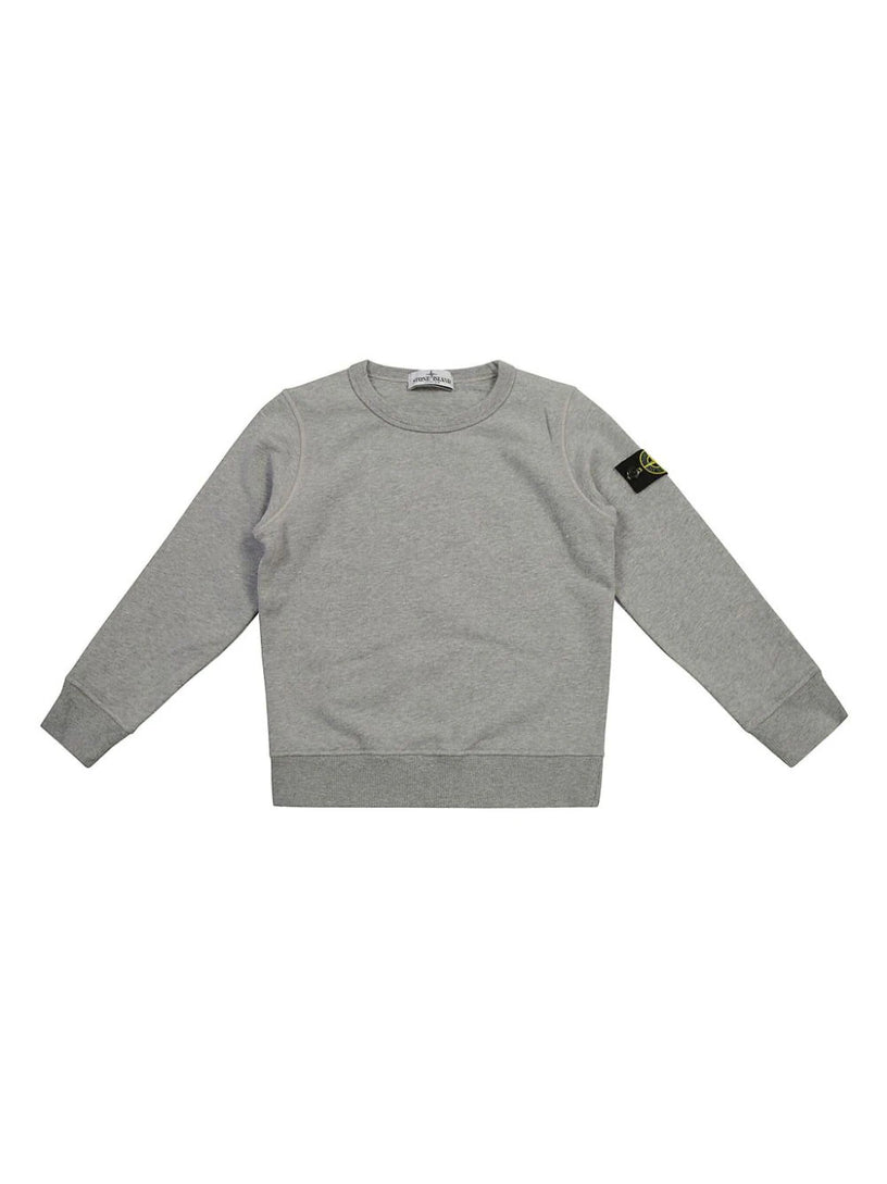 STONE ISLAND Kids Compass-badge cotton sweatshirt