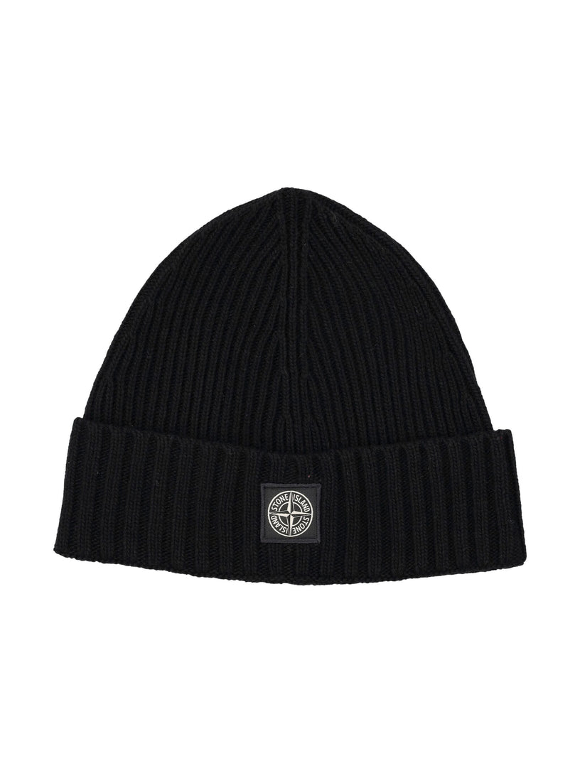 STONE ISLAND Kids Beanie with logo