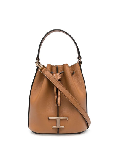 Micro Timeless Bucket Bag in leather